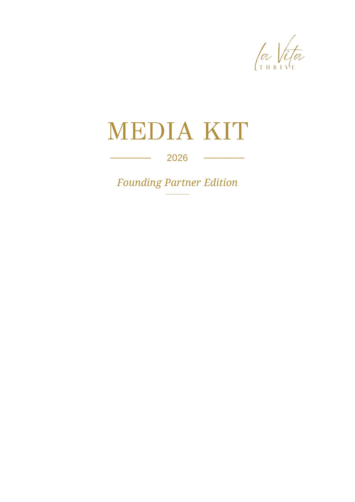 La Vita Thrive Media Kit 2026
